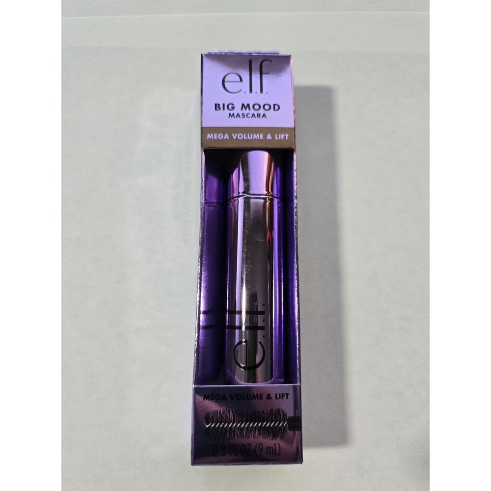 Elf Big Mood Mascara Mega Volume and‎ Lift Deep Brown .3 fl oz New in Box